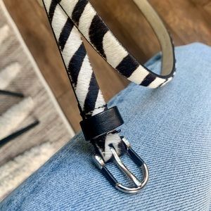 Talbots calf hair belt